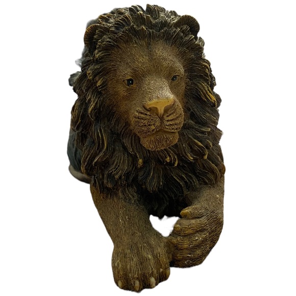 VTG Lion 2 Headed Resin Planter Pot Decorative 14" - Picture 5 of 9